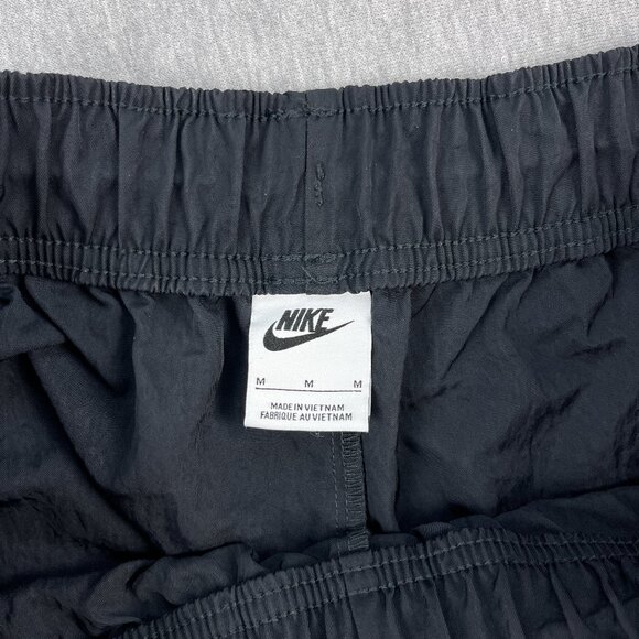 Nike Sportswear Woven High-Rise Shorts Womens M Black Nylon Drawcord Pockets - Picture 6 of 12